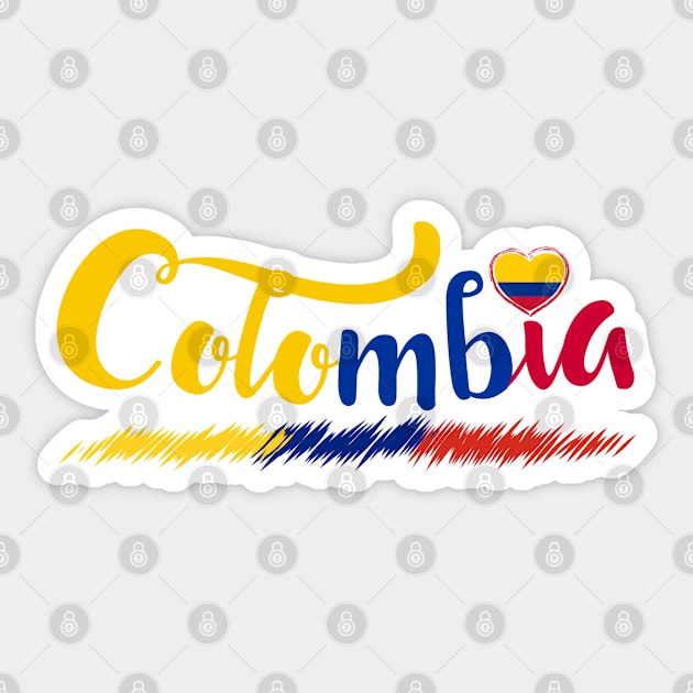 Colombia Flag Sticker by JessArty
